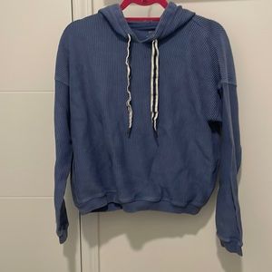 Aerie Cropped Ribbed Hoodie